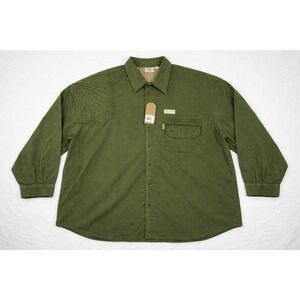 TAG Safari Hunter Shirt Mens 4X Green Utility Field Outdoor Buttonup Quilted NWT